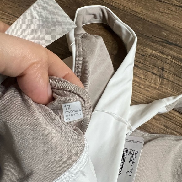 Lululemon InStill Bra White Size 12 NWT Medium Support D/DD Crossback - Picture 5 of 5